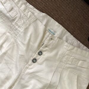 Sundance Cream Linen spandex Tencel Pants size 16
